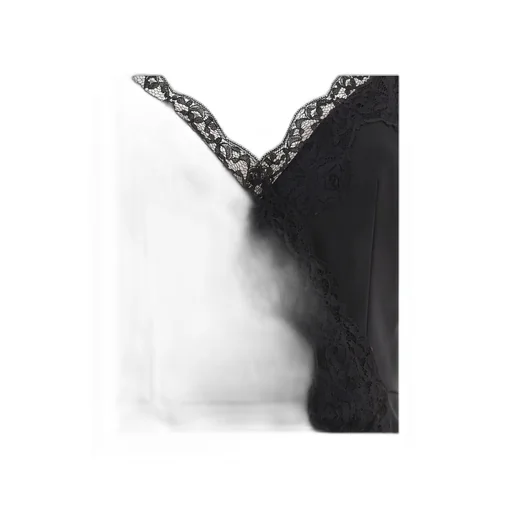 Lace-Trim Asymmetric Mini Dress