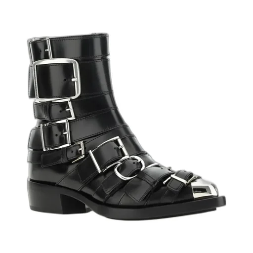 Buckle Detailed Ankle Boots