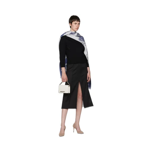 Cold-Shoulder Asymmetric Knitted Top