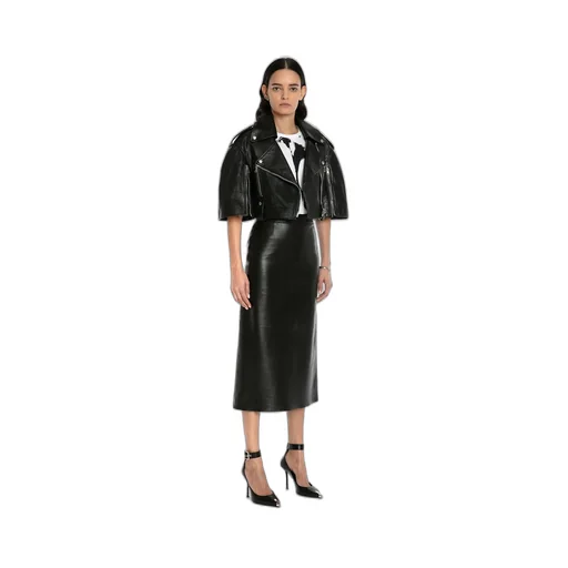 A-Line Leather Skirt