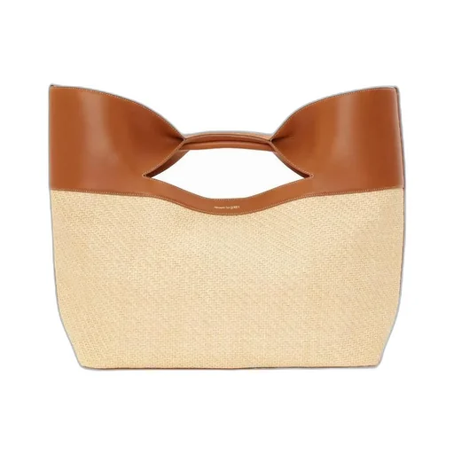 Logo Printed Panelled Tote Bag