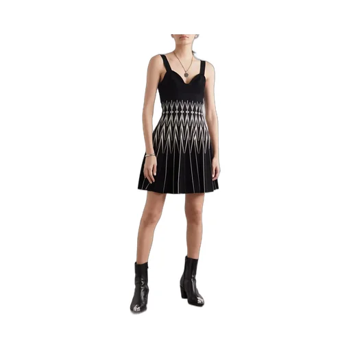 V-Neck Pleated Mini Dress