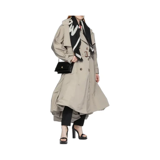 Graffiti-Printed Frayed Edge Scarf