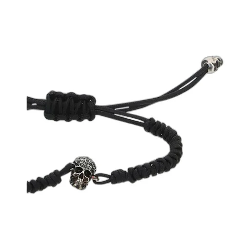 Skull Charm Drawstring Bracelet