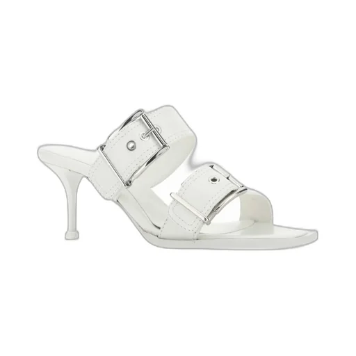 Buckle-Detailed Heeled Sandals