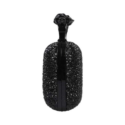 Four Ring Skull Detailed Clutch Bag
