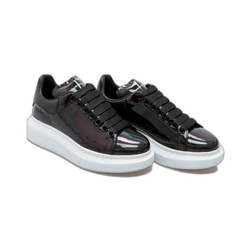 Patent-Leather Low-Top Sneakers