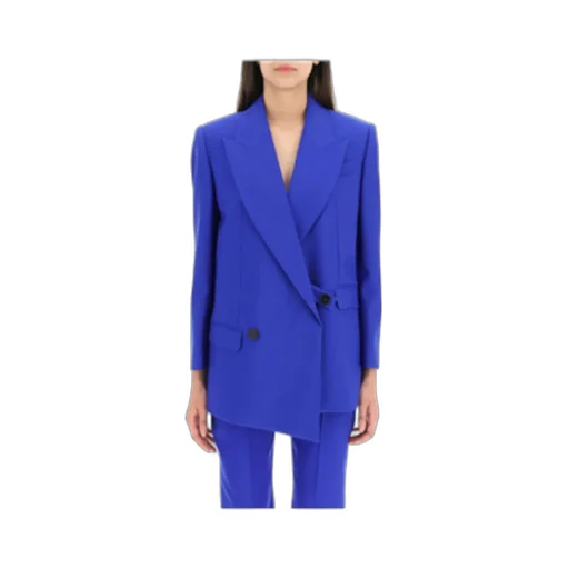 Asymmetric Double-Breasted Tailored Blazer