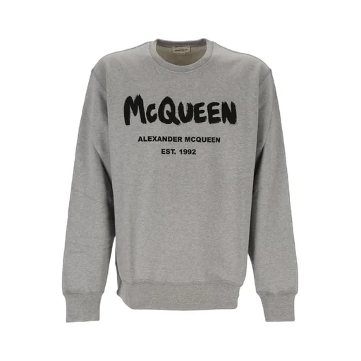 Graffiti Printed Round Neck Sweater