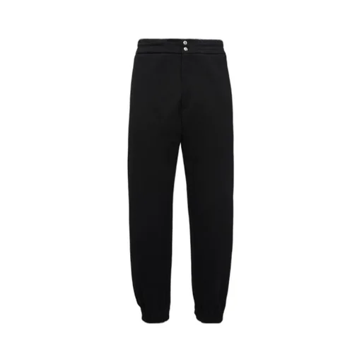 Elasticated Waistband Tapered-Leg Trousers