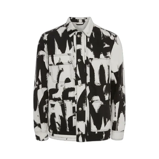 Text Print Denim Jacket