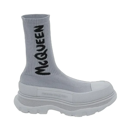 Logo Printed Sock-Style Boots