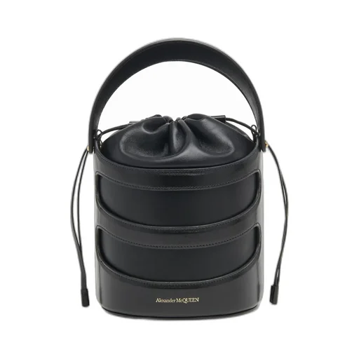 Logo Printed Drawstring Bucket Bag