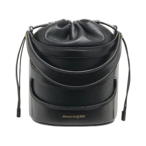 Logo Printed Drawstring Bucket Bag