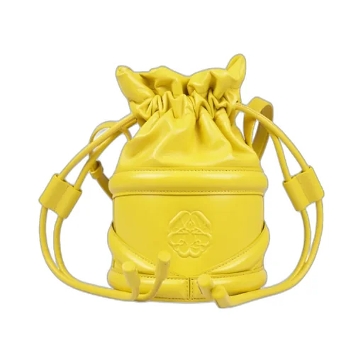 Soft Curve Drawstring Bucket Bag