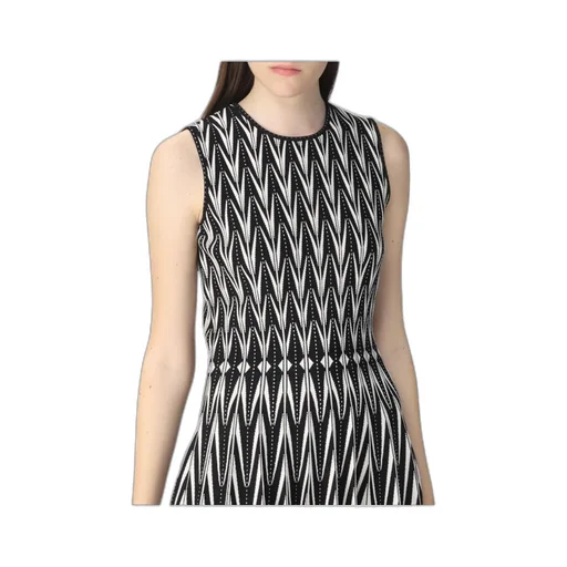 Intarsia-Knitted Sleeveless Mini Dress