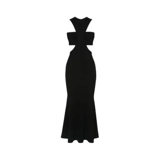 Slashed Harness Cut-Out Detailed Dress
