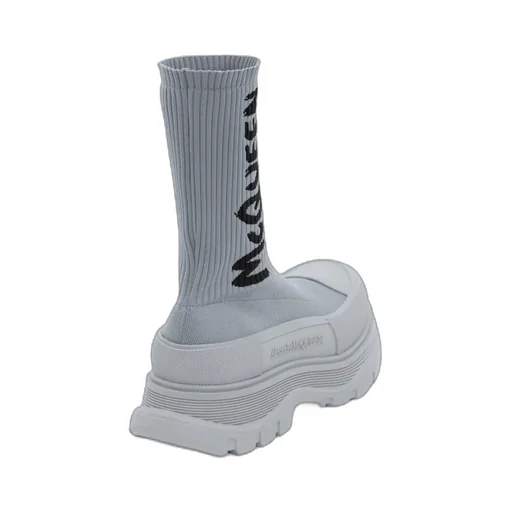 Logo Printed Sock-Style Boots