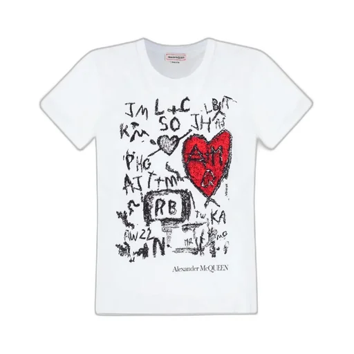 Scribble-Print Cotton T-Shirt