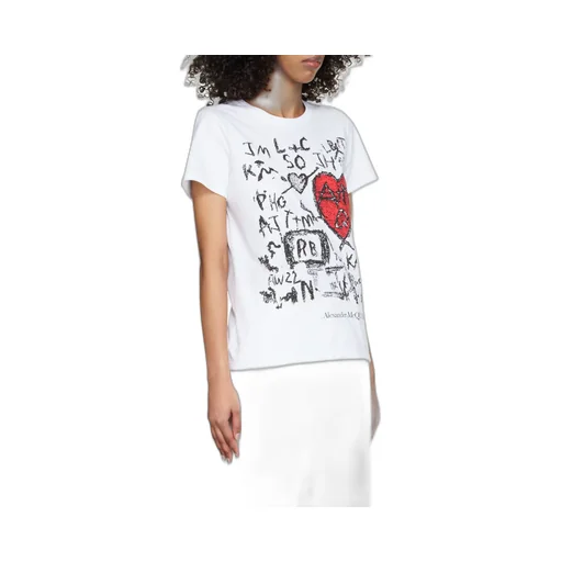 Scribble-Print Cotton T-Shirt