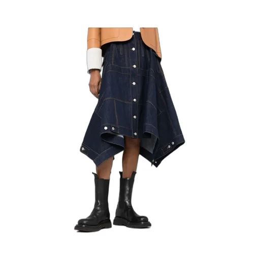 Full Denim Midi Skirt