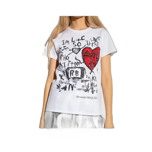 Scribble-Print Cotton T-Shirt