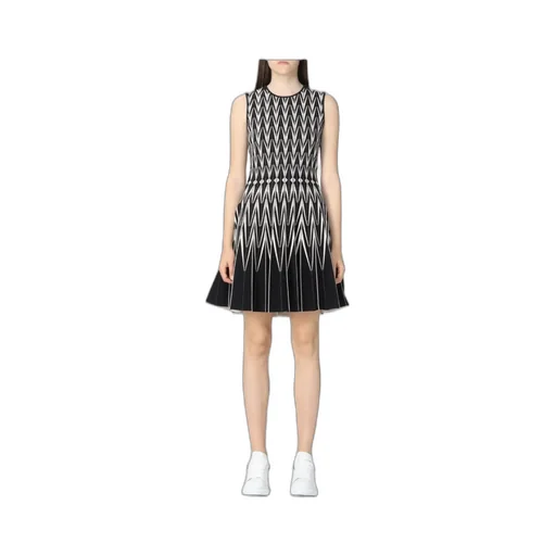 Intarsia-Knitted Sleeveless Mini Dress