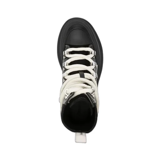 Round-Toe Lace-Up Ankle Boots