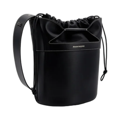 Logo Printed Drawstring Bucket Bag