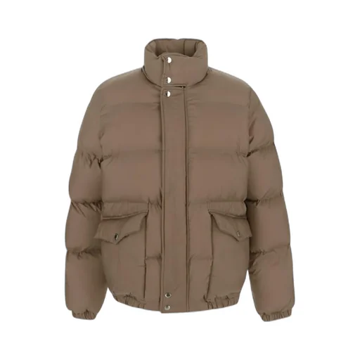 Graffiti Printed High-Neck Puffer Jacket