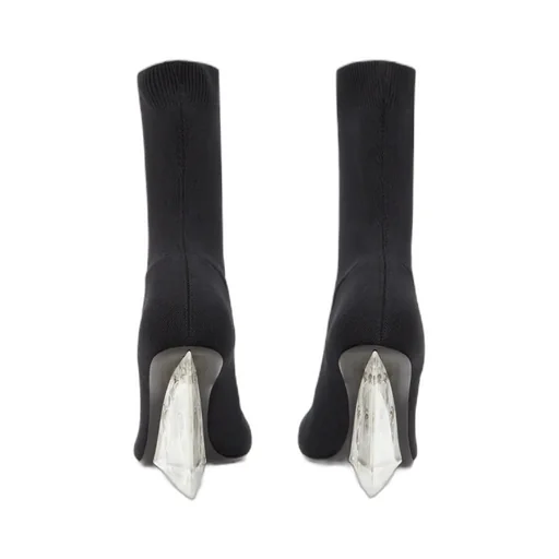 Heeled Slip-On Stretch Boots