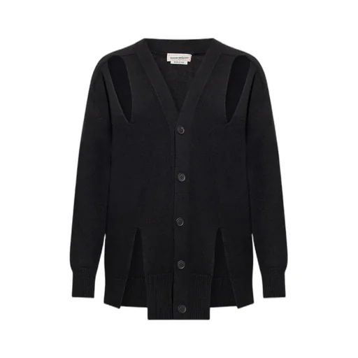 Cut-Out Knitted Cardigan