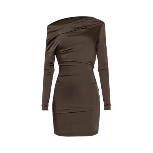Off-Shoulder Draped Mini Dress