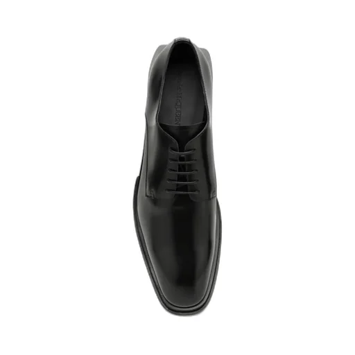 Round-Toe Lace-Up Derby Shoes