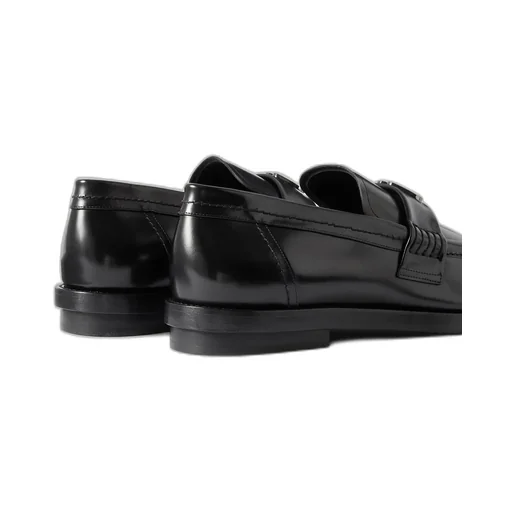 Logo Plaque Slip-On Penny Loafers