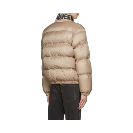 Graffiti Printed High-Neck Puffer Jacket