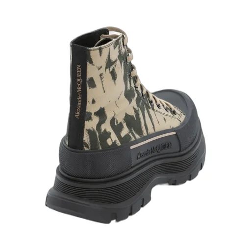 Graffiti Printed Tread Slick Sneakers