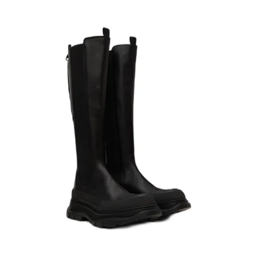 Round-Toe Knee-High Boots