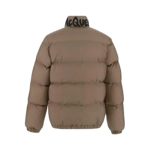 Graffiti Printed High-Neck Puffer Jacket
