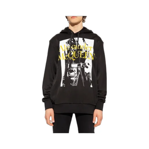 Graphic Printed Drawstring Hoodie
