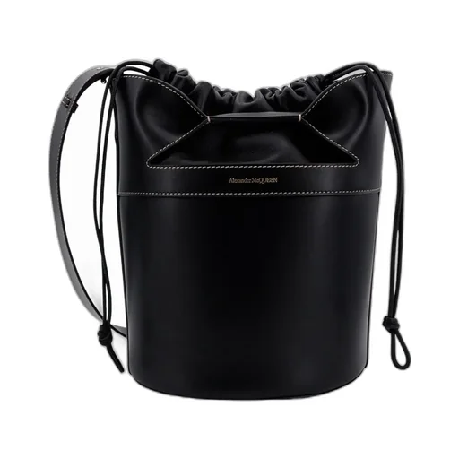 Logo Printed Drawstring Bucket Bag