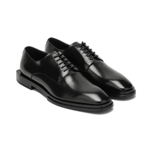 Round-Toe Lace-Up Derby Shoes