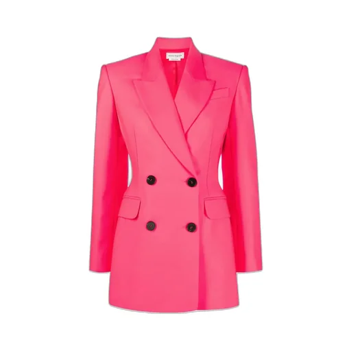 Double-Breasted Straight Hem Blazer