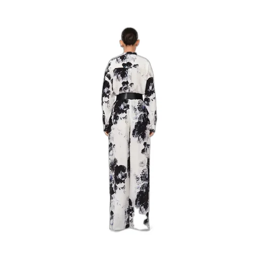 Flora-Printed Elasticated Waistband Trousers