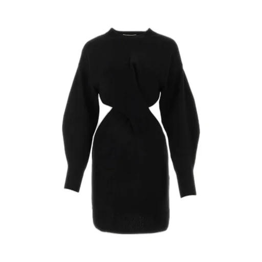 Crewneck Long-Sleeved Dress