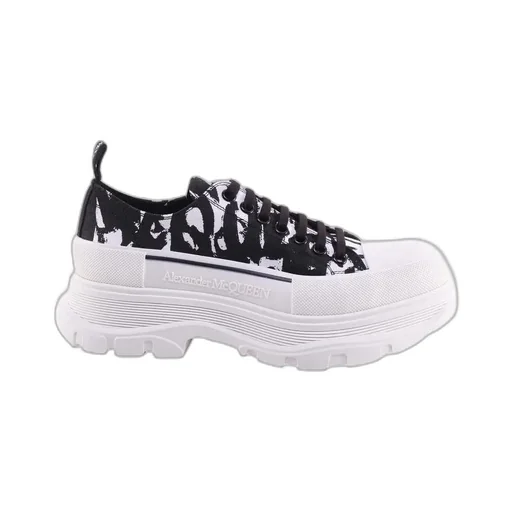 Graffiti Tread Slick Lace-Up Sneakers