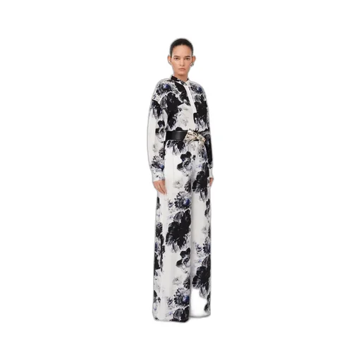 Flora-Printed Elasticated Waistband Trousers