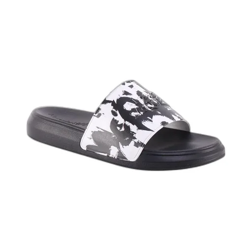Graffiti Printed Slip-On Slides