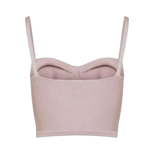 Ribbed Cropped Bustier Top