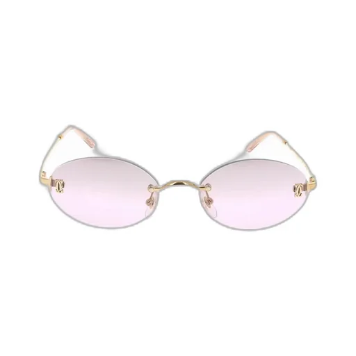 Frameless Oval Sunglasses